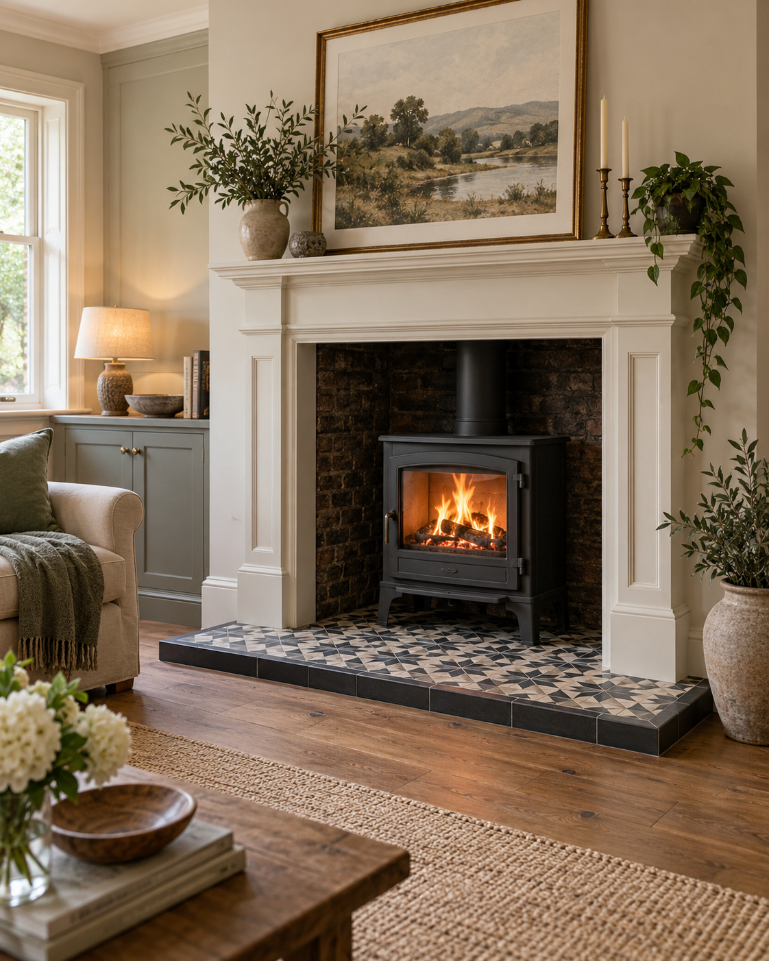 Feature fireplace